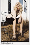 Sandali Cage Yves Saint Laurent in Vernice Nera con Tacco Scultura – SS 2009