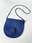 Vintage-Tasche von Nina Ricci aus kobaltblauer Posamenterie