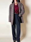 Pantalone Yves Saint Laurent a vita alta con pince in lana grigio antracite