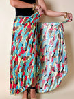 Gonna pareo fantasia astratta multicolor “Fendi”