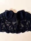 Bustier nero in pizzo macramè “La Perla”