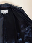 Giacca vintage in pelle nera con zip Michael Hoban North Beach Leather