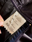 Pantalones Loewe de talle alto en napa color arándano con botón con logo