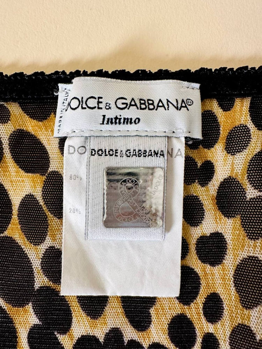 Body leopardato in rete elastica “Dolce & Gabbana”