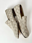 Mocassins Gucci vintage en daim avec motif monogramme GG