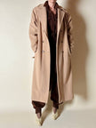 Cappotto vintage Kamaé modello vestaglia in lana e cachemire cammello chiaro