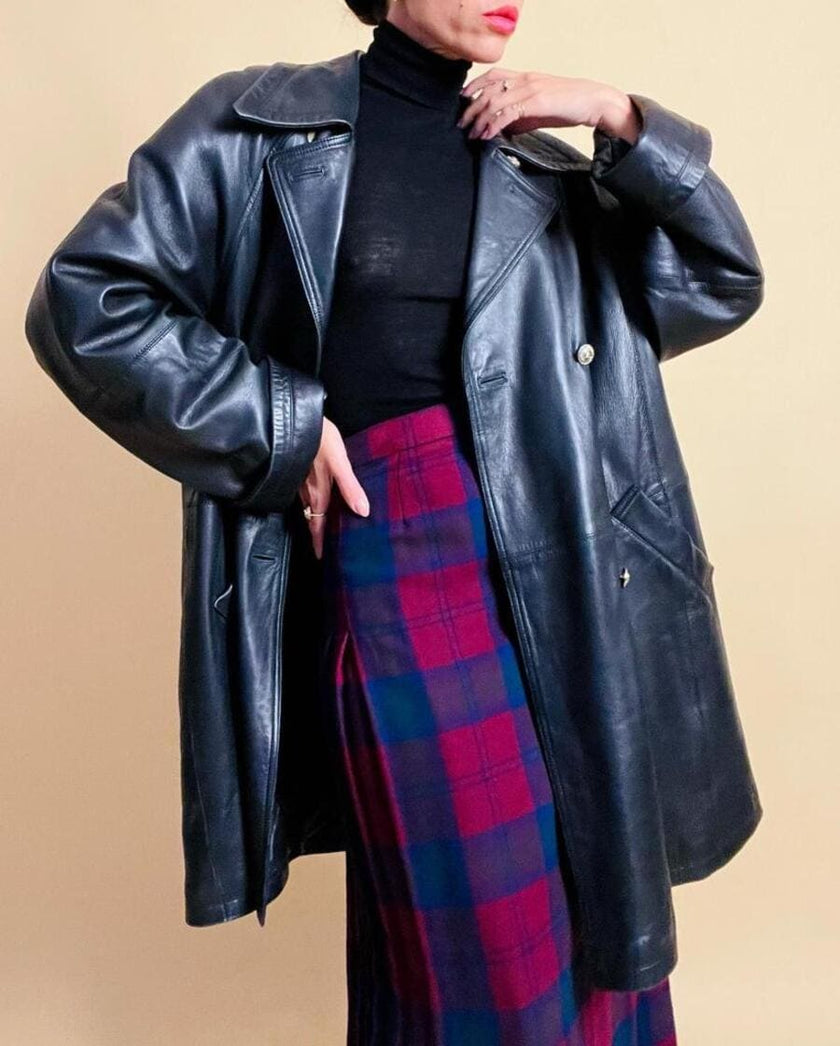 Wrap skirt in lana tartan