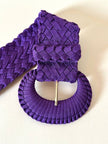 Maxi cintura intrecciata in gros grain viola