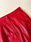 Minigonna in pelle rossa “Alta Moda Firenze”