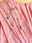 Cocktail dress in seta rosa con ricamo in paillettes