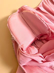 Cocktail dress in seta rosa con ricamo in paillettes