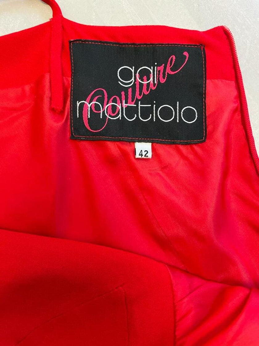 Abito da sera rosso Gai Mattiolo Couture
