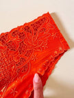 Vestido largo de satén de seda color langosta bordado a mano “Da Fu Gui”