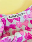 Abito in cotone carta da zucchero con maxi fiocchi rosa 