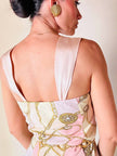 Abito lungo in seta fantasia foulard “Selite”