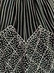 Abito midi in cotone garzato nero e bianco