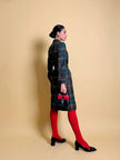 Abito sartoriale in rasato di lana tartan
