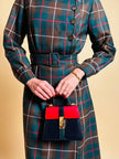 Abito sartoriale in rasato di lana tartan