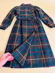 Abito sartoriale in rasato di lana tartan