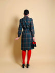 Abito sartoriale in rasato di lana tartan