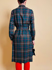 Abito sartoriale in rasato di lana tartan