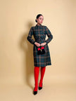 Abito sartoriale in rasato di lana tartan