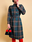 Abito sartoriale in rasato di lana tartan