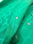 Abito verde smeraldo con abbottonatura posteriore “Yves Saint Laurent”