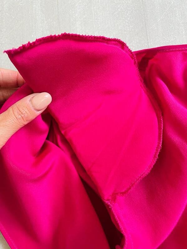 Wrap dress in seta ciclamino