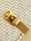 Bandolier bianca in midollino con tracolla in catena oro
