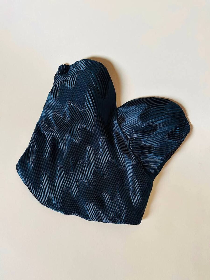 Bustier plissé verde scuro “La Perla”