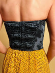 Bustier plissé verde scuro “La Perla”