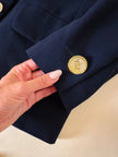 Blazer doppiopetto blu con bottoni dorati “Yves Saint Laurent”