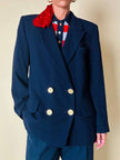 Blazer doppiopetto blu con bottoni dorati “Yves Saint Laurent”