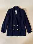 Blazer doppiopetto blu con bottoni dorati “Yves Saint Laurent”