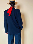 Blazer doppiopetto blu con bottoni dorati “Yves Saint Laurent”