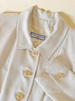 “Yves Saint Laurent” ecru silk-blend bon ton blazer