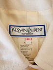 “Yves Saint Laurent” ecru silk-blend bon ton blazer