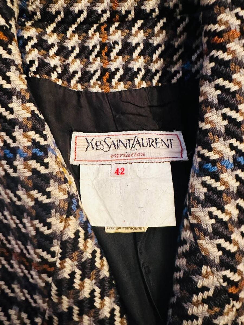 Blazer in lana pied de pule “Yves Saint Laurent Variation”