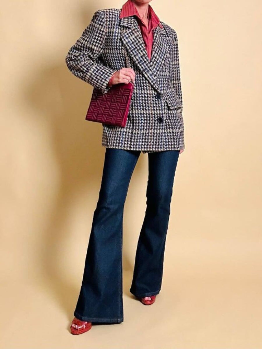Blazer in lana pied de pule “Yves Saint Laurent Variation”