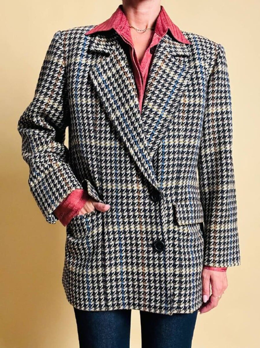 Blazer in lana pied de pule “Yves Saint Laurent Variation”