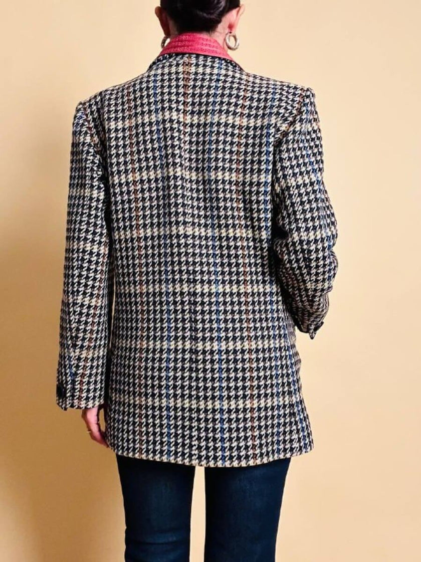 Blazer in lana pied de pule “Yves Saint Laurent Variation”