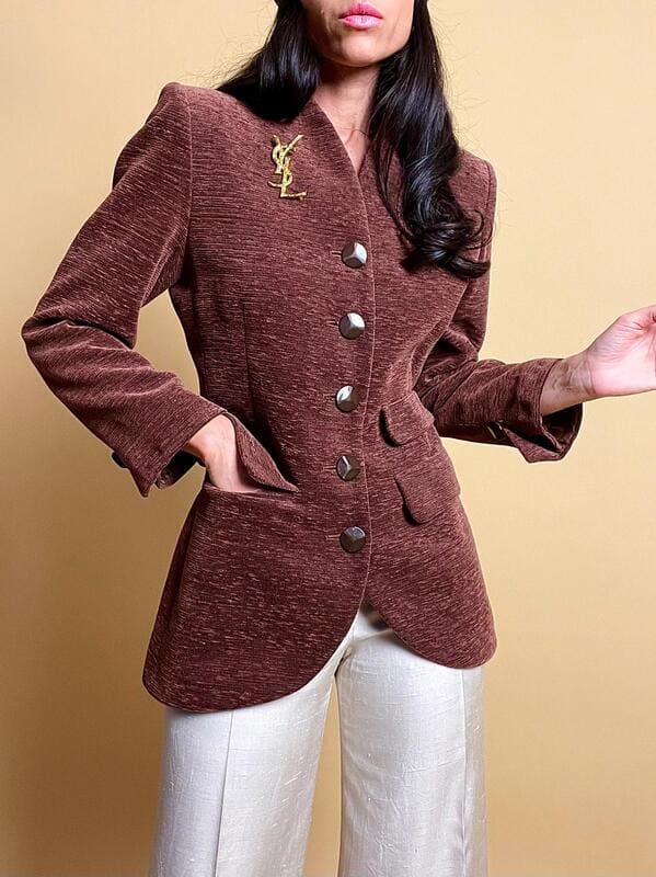 Chocolat blazer Yves Saint Laurent