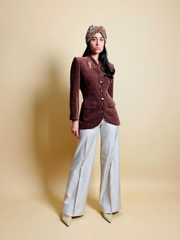 Chocolat blazer Yves Saint Laurent