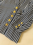 Blazer doppiopetto a righe bianche e blu “Mondí”