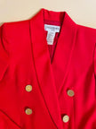 Blazer doppiopetto rosso con bottoni oro 
