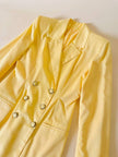 Blazer dress in rasato di lana giallo pastello