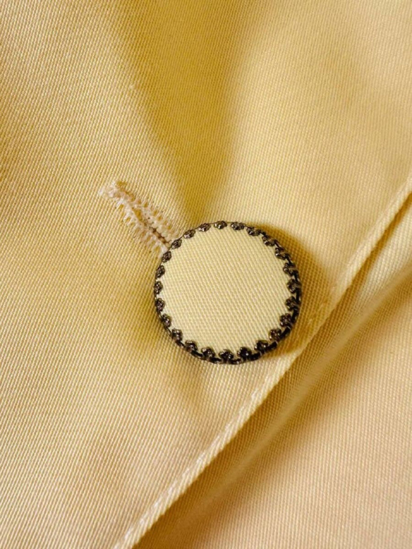 Blazer dress in rasato di lana giallo pastello