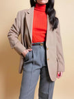 Blazer in lana e cachemire color cammello 
