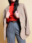 Blazer in lana e cachemire color cammello 